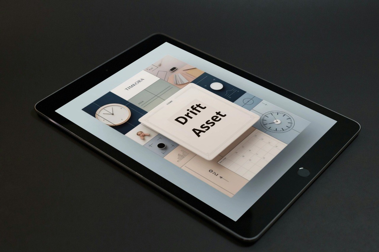 Tablet displaying a design software interface with 'Align Code' on a dark background