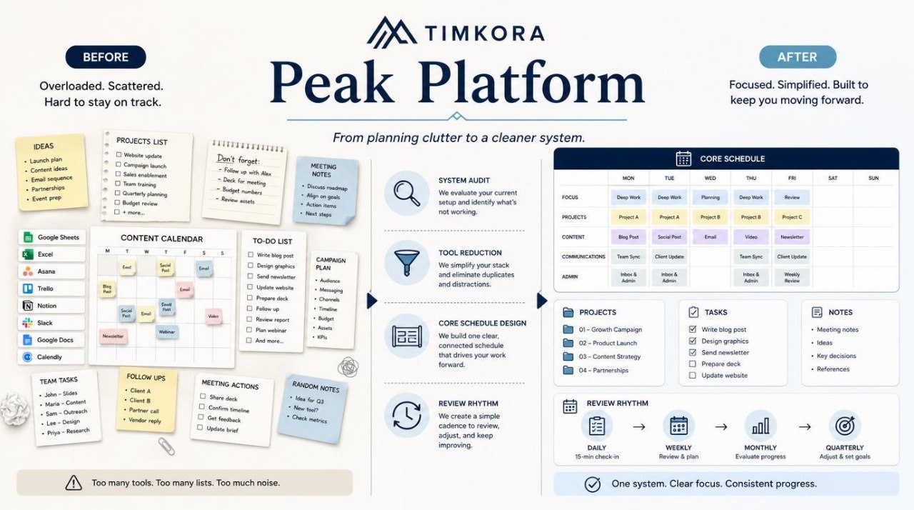 Comparison of Timkora Peak Platform before and after using a digital system.